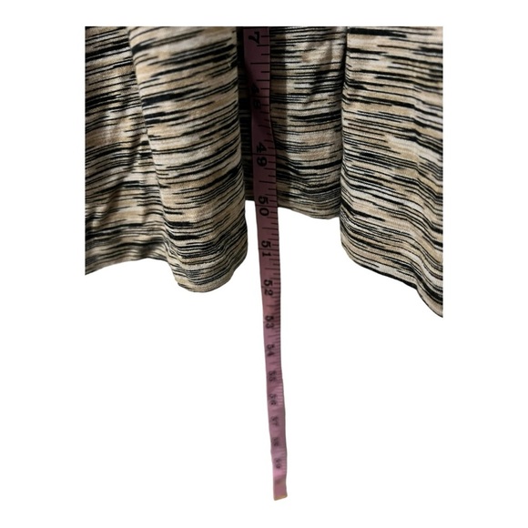 Cable & Gauge Womens Size Large Black Tan Space Dye Knit Maxi Dress V-Neck - Picture 14 of 14